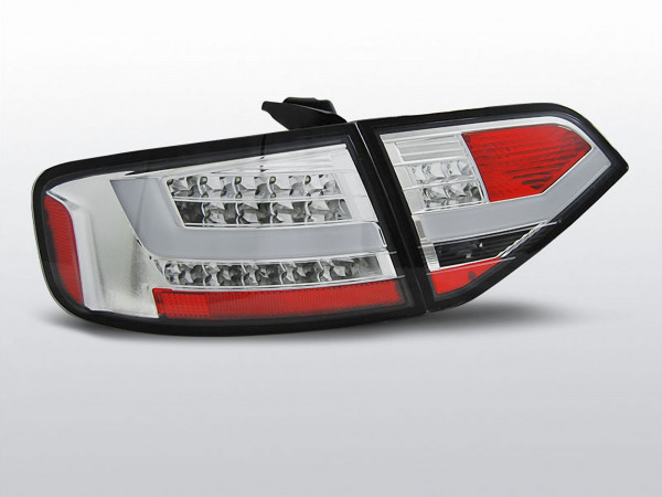 LED Rückleuchten in chrom für Audi A4 B8 2008-2011 Limo