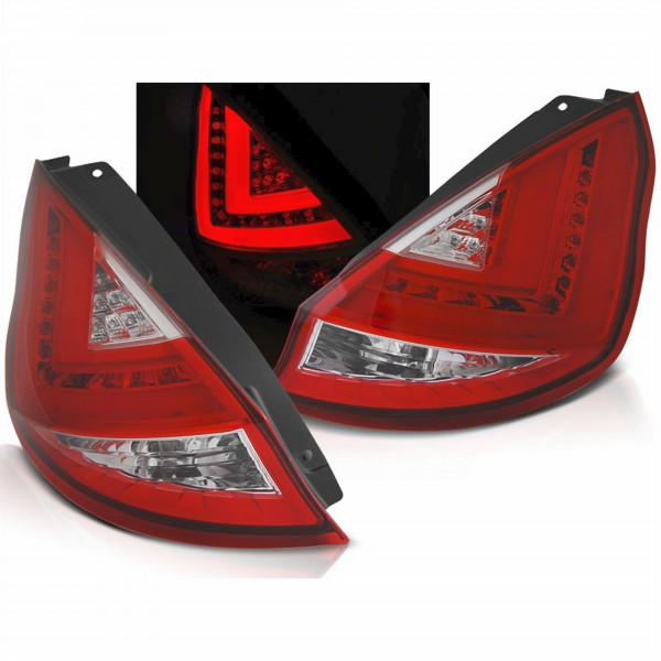 LED Lightbar Rückleuchten Set für Ford Fiesta MK7 Facelift rot 2012-2016
