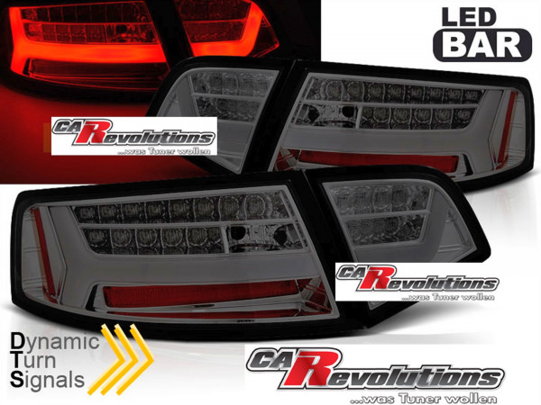 Led Rückleuchten dynamische Blinker S6 Look in rauchglas für Audi A6 C6 4F Limo 2008--2011