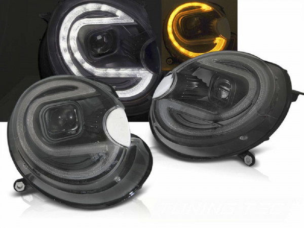 LED Xenon Scheinwerfer für BMW Für Mini Cooper R55 56 57 58 59 in schwarz