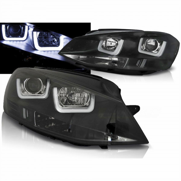 LED Tagfahrlicht Scheinwerfer in schwarz für VW Golf 7 VII 11.2012-2017