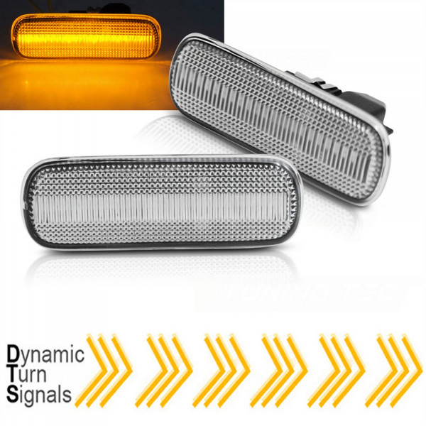 Dynamische LED Seitenblinker Set in weiß für Citroen C4 2004-2011