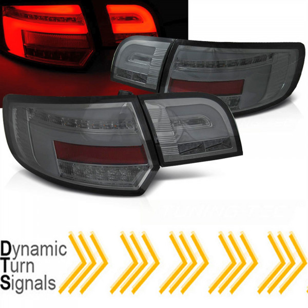 LED dynamische Rückleuchten Set für Audi A3 8P Sportback 2003 bis 2008 in smoke