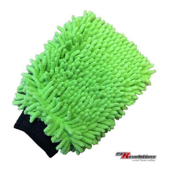 CR Waschhandschuh Grün Plush Chenille Microfaser XL - schonendwaschen