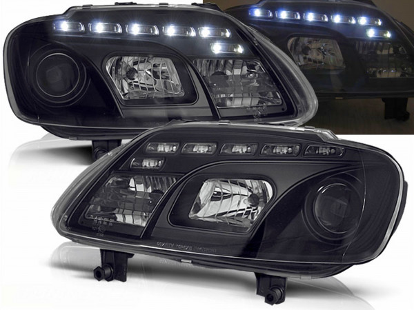 Led Scheinwerfer Set für VW Touran Caddy 1T 02.2003-10.06 in schwarz