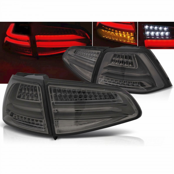 LED LightBar Rückleuchten in smoke für VW Golf 7 VII 2013-2017