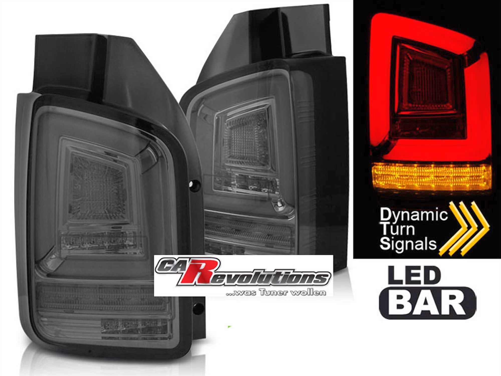 Led dynamische Blinker LightBar Rückleuchten in rauchglas für VW T5 GP  2010-2015, Für VW T5.2 GP, Für VW T5, Für VW, Beleuchtung