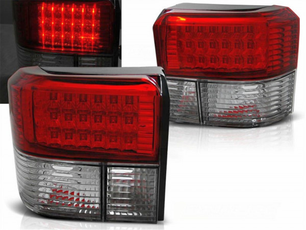 LED Rückleuchten in chrom rot für VW T4 1990-2003