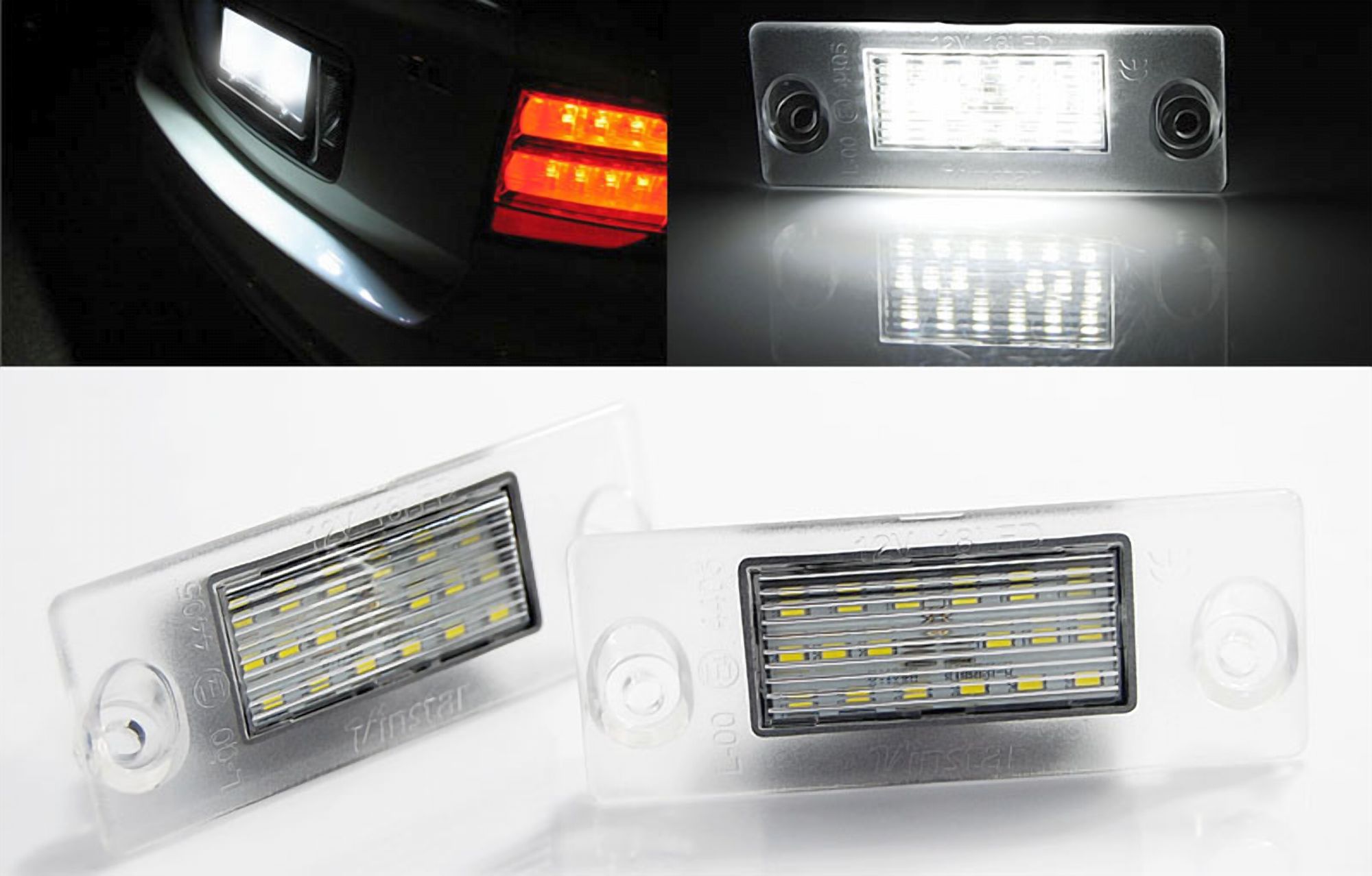 LED PREMIUM Kennzeichenbeleuchtung Kennzeichen für Audi A3 8L A4 B5 8D Facelift