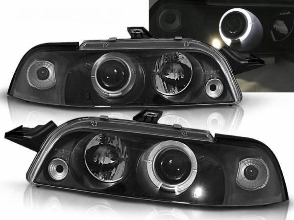 LED Angel Eye Scheinwerfer für Fiat Punto 93-99 schwarz