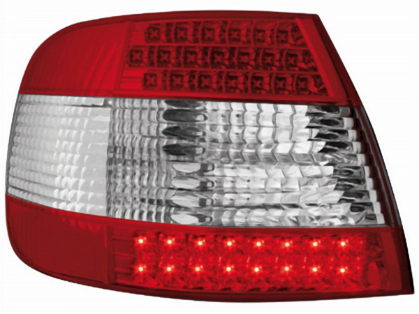 Für Audi A4 B5 - LED Rückleuchten in rot chrom