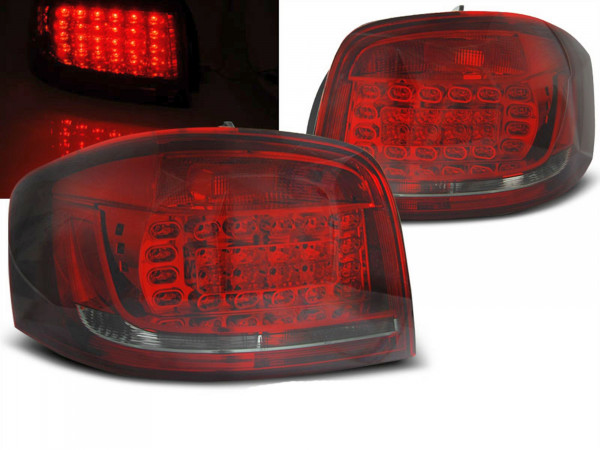 LED Rückleuchten in rot matt für Audi A3 2008-2012