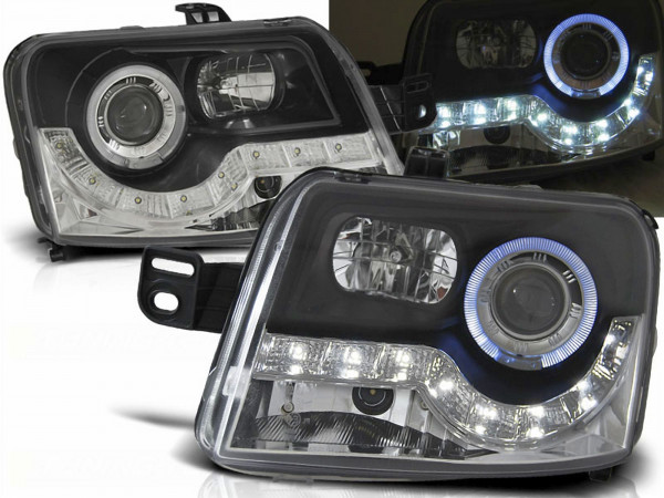 LED Scheinwerfer Set für Fiat Panda 2003-2012 in schwarz