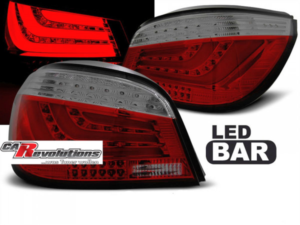 LED LightBar Rückleuchten Set rot matt für BMW 5er E60 03.2007-12.2009