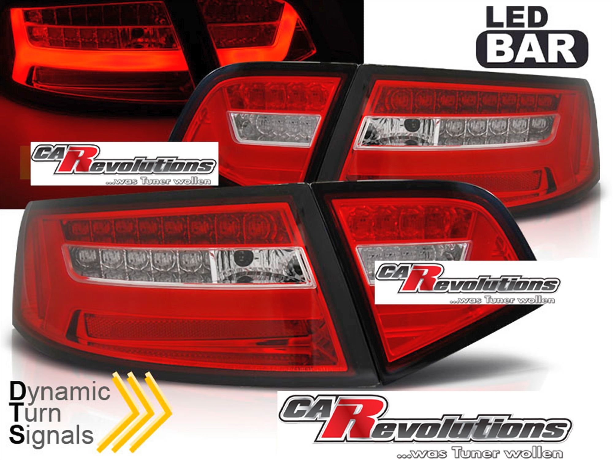 Led Rückleuchten dynamische Blinker S6 Look in rot für Audi A6 C6 4F Limo  2008--2011, Für Audi A6 C6, Für Audi A6, Für Audi, Beleuchtung