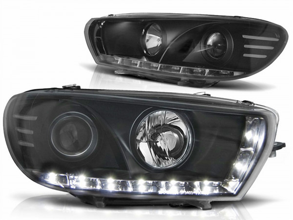 Led Scheinwerfer Set in schwarz für VW Scirocco 08-04.2014