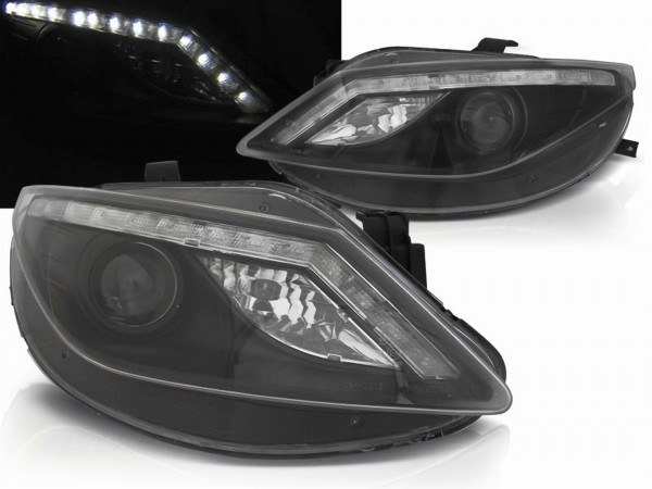 LED Scheinwerfer Set in schwarz für Seat Ibiza 6J 06.2008--2012