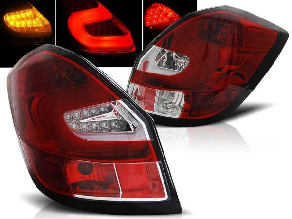 LED Lightbar Rückleuchten in rot für Skoda Fabia 2 II 2007-06.2014 Limo Kombi