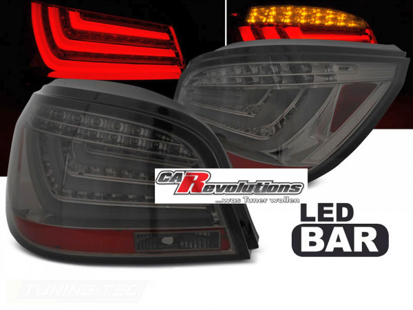 Für BMW E60 07.03-02.07 LED Lightbar Rückleuchten in smoke 