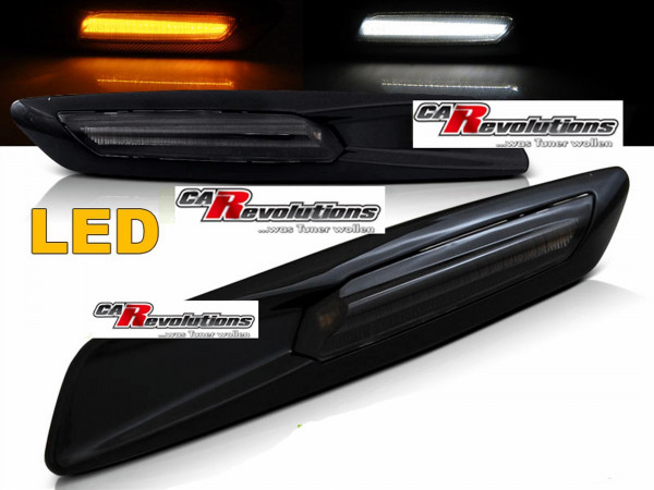 Für BMW 5er E60 E61 - LED Seitenblinker in schwarz F10 Design Look
