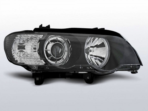 Angel Eyes Scheinwerfer Set in schwarz für BMW X5 E53 09.1999-10.2003 LED