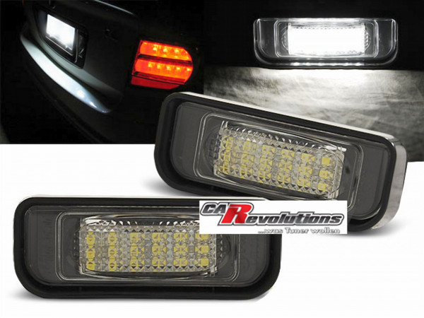 Für Mercedes W220 09.98 bis 05.05 LED Kennzeichenbeleuchtung - E-Prüfzeichen