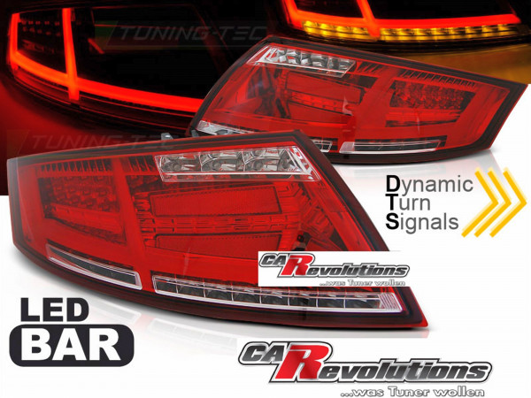 Led Rückleuchten dynamische Blinker 8S Look in rot für Audi TT 8J 04.2006-02.2014