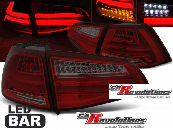 LED LightBar Rückleuchten in rot matt für VW Golf 7 VII 2013-2017