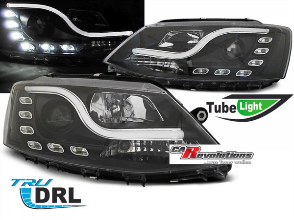 LED Light Tube Scheinwerfer in schwarz für VW Jetta 1.11-18