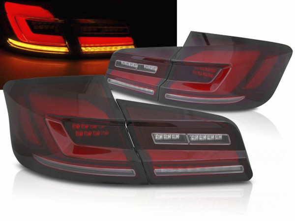 Dynamische LED Rückleuchten Set für BMW 5er F10 2010-2016 Limousine Red Smoke