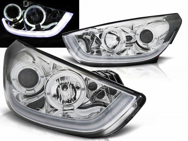 Für Hyundai TUCSON IX35 2010-2013 chrom Light Tube Scheinwerfer